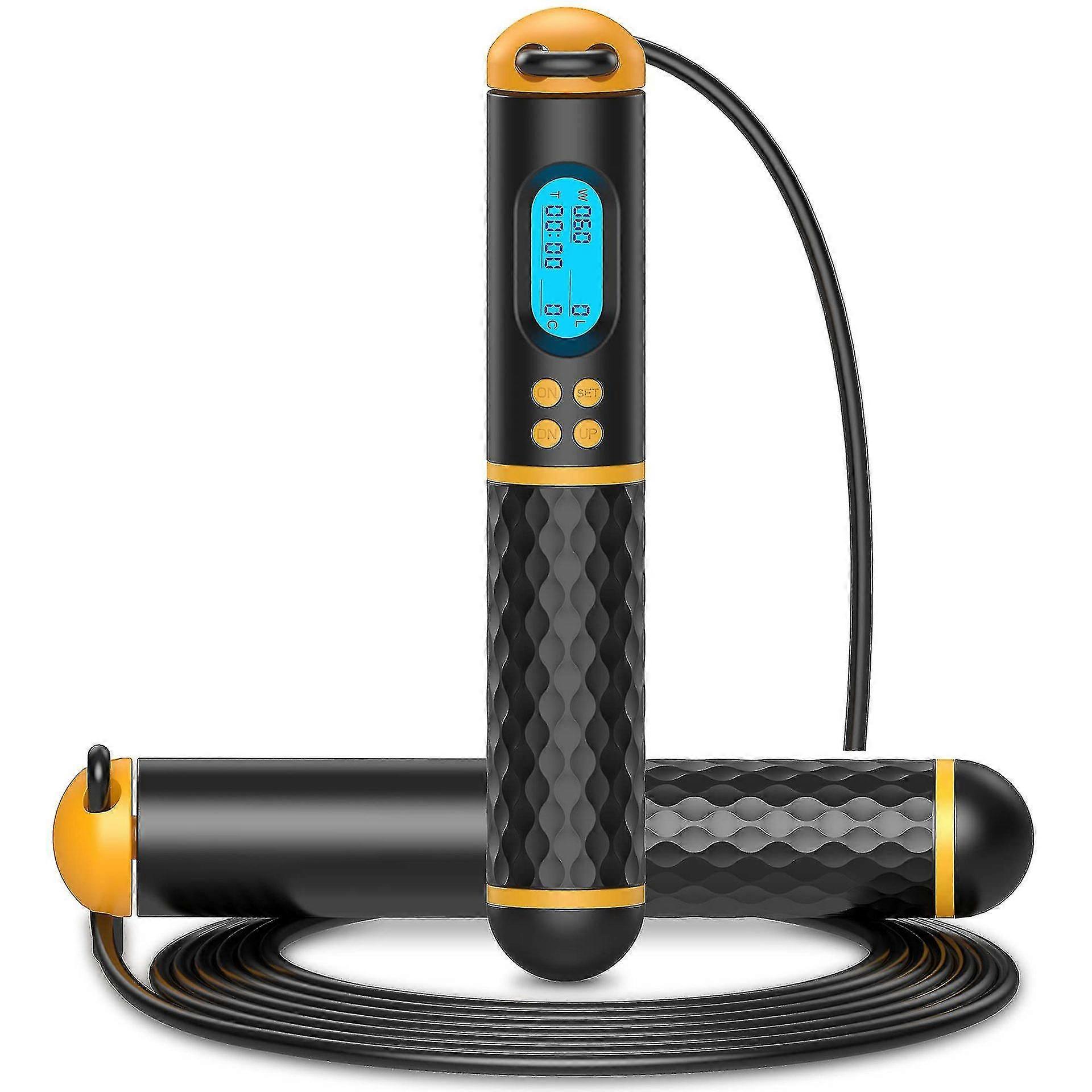 Jump Rope, Digital Weighted Ropeless Skipping Rope, Adjustable