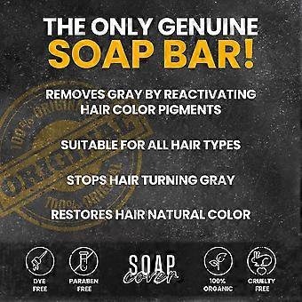 Gray Hair Shampoo Bar Targets Only Gray Hair AllNatural Dye for Beard and Scalp 1.7oz