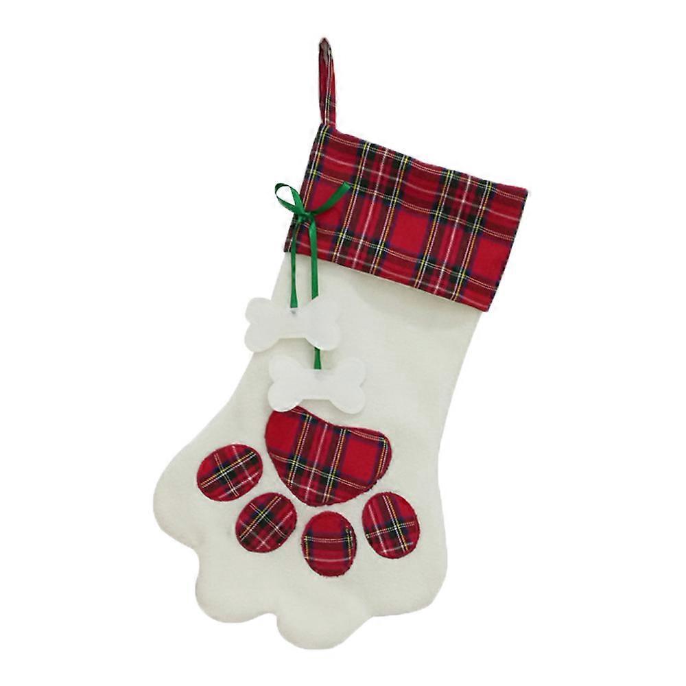 Festive Pet Stocking Plush Plaid