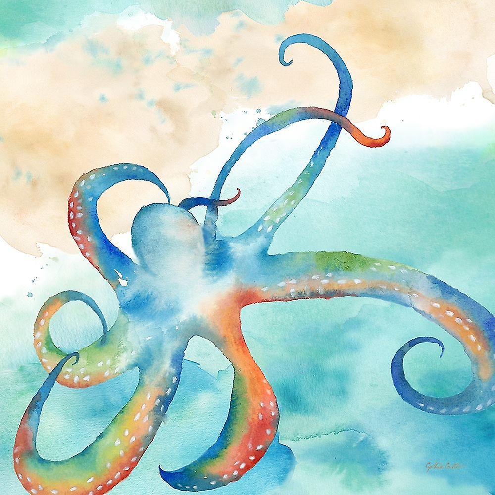 Sea Splash Octopus Poster
