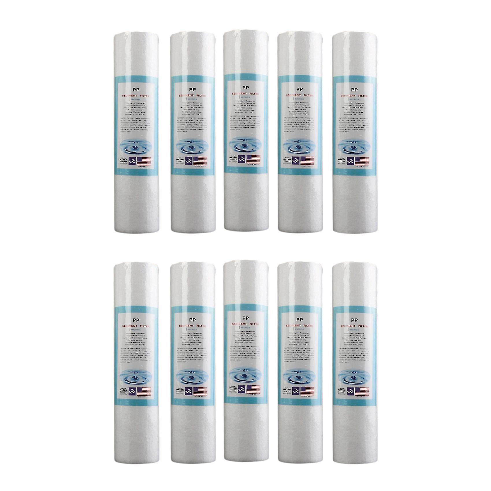 10pcs Filtros de Sedimentos de Água de Substituição (5 Micrômetros) Cartuchos de 2,5 Polegadas X 10 Polegadas-N