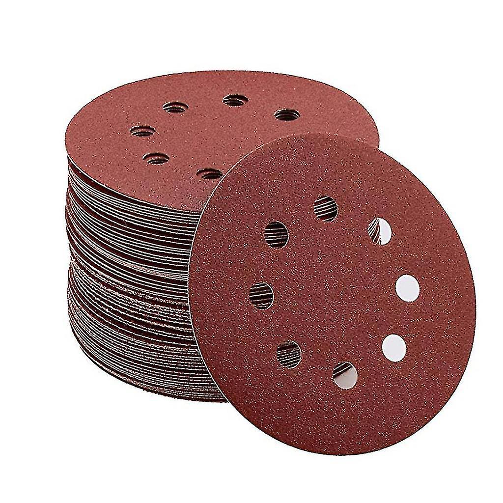 Disc Paper Sandpaper Round 125mm / 8 Hole Sander For Sander 100sheets