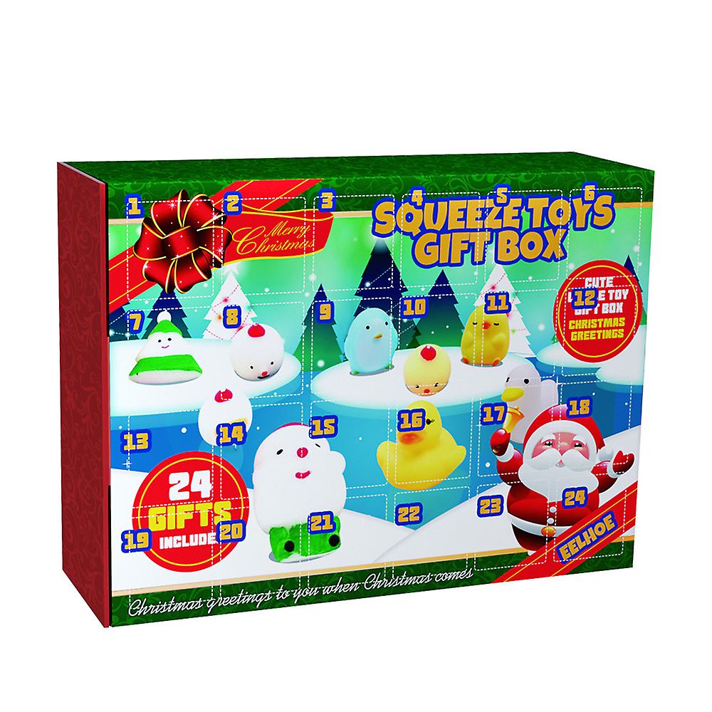 24 Days Christmas Advent Calendar Countdown Squeeze Toys Blind Box Fidgets Toys Set Xmas Gift