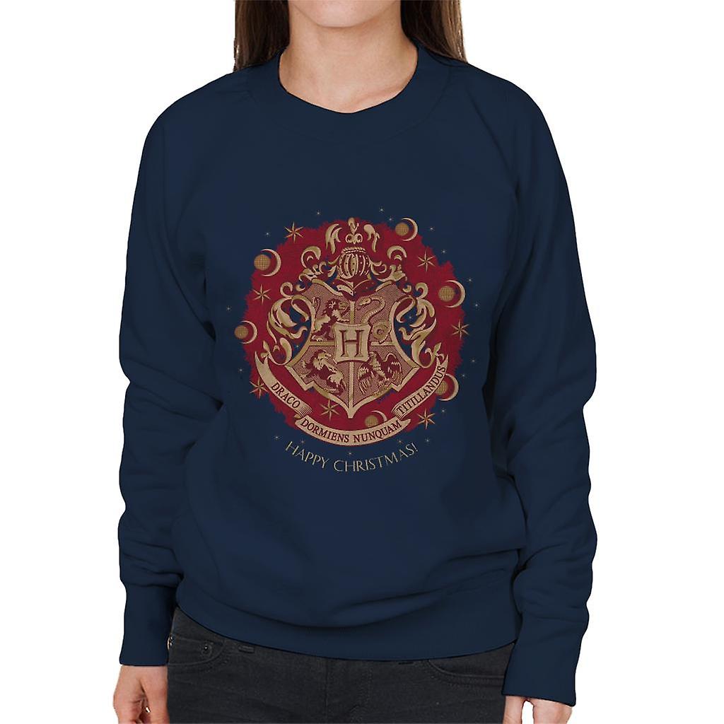 Harry Potter Christmas Hogwarts Crest Women's Sweatshirt
