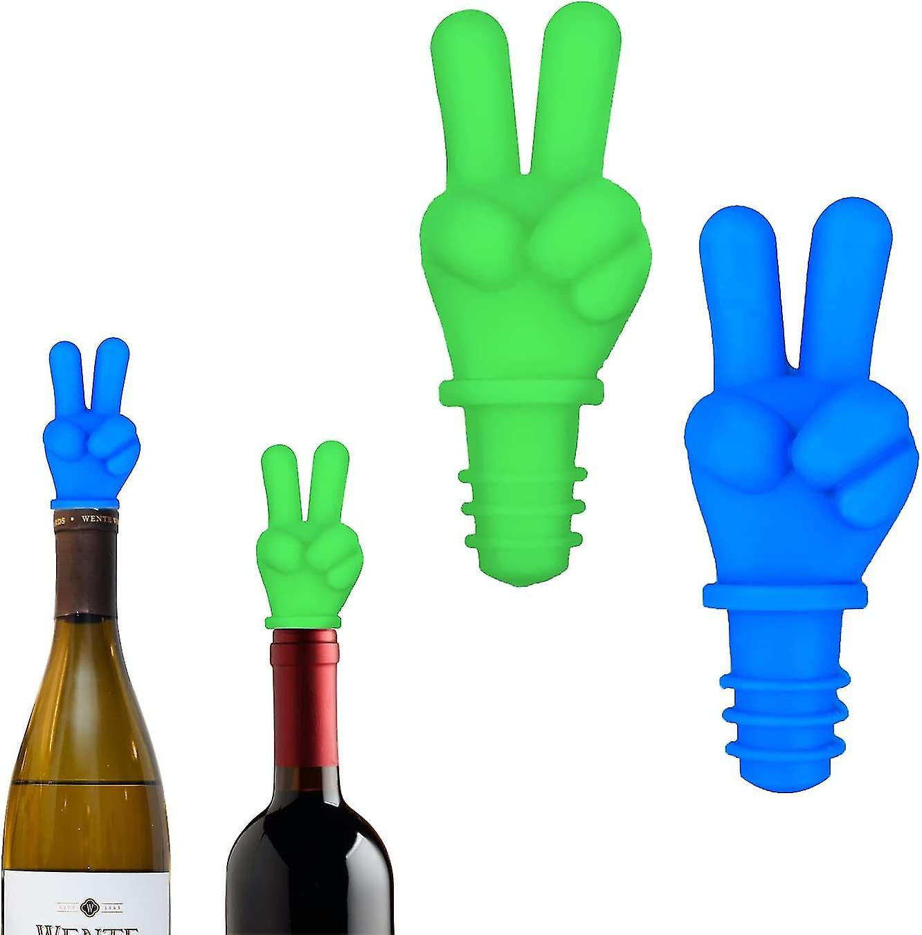 Reusable Wine And Beverage Bottle Stopper (2 Colors, 4pcs)