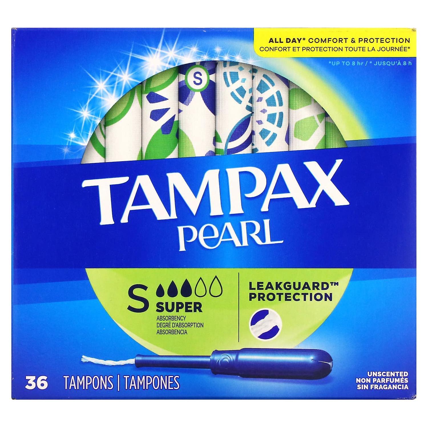 Tampax, Perła, Super, Bezzapachowy, 36 Tamponów
