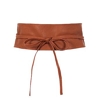 KRISP Womens Soft PU Faux Cuir Self Tie Wrap Around Obi Waist Band Cinch Boho Belt