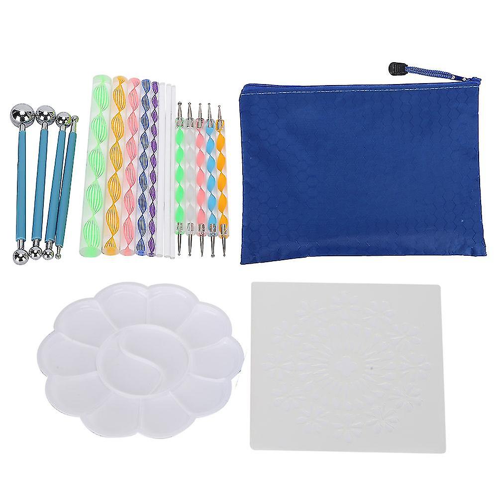 20 Pcs Mandala Dotting Tools Set, DIY Dot Stencil Tray, Painting Accessories