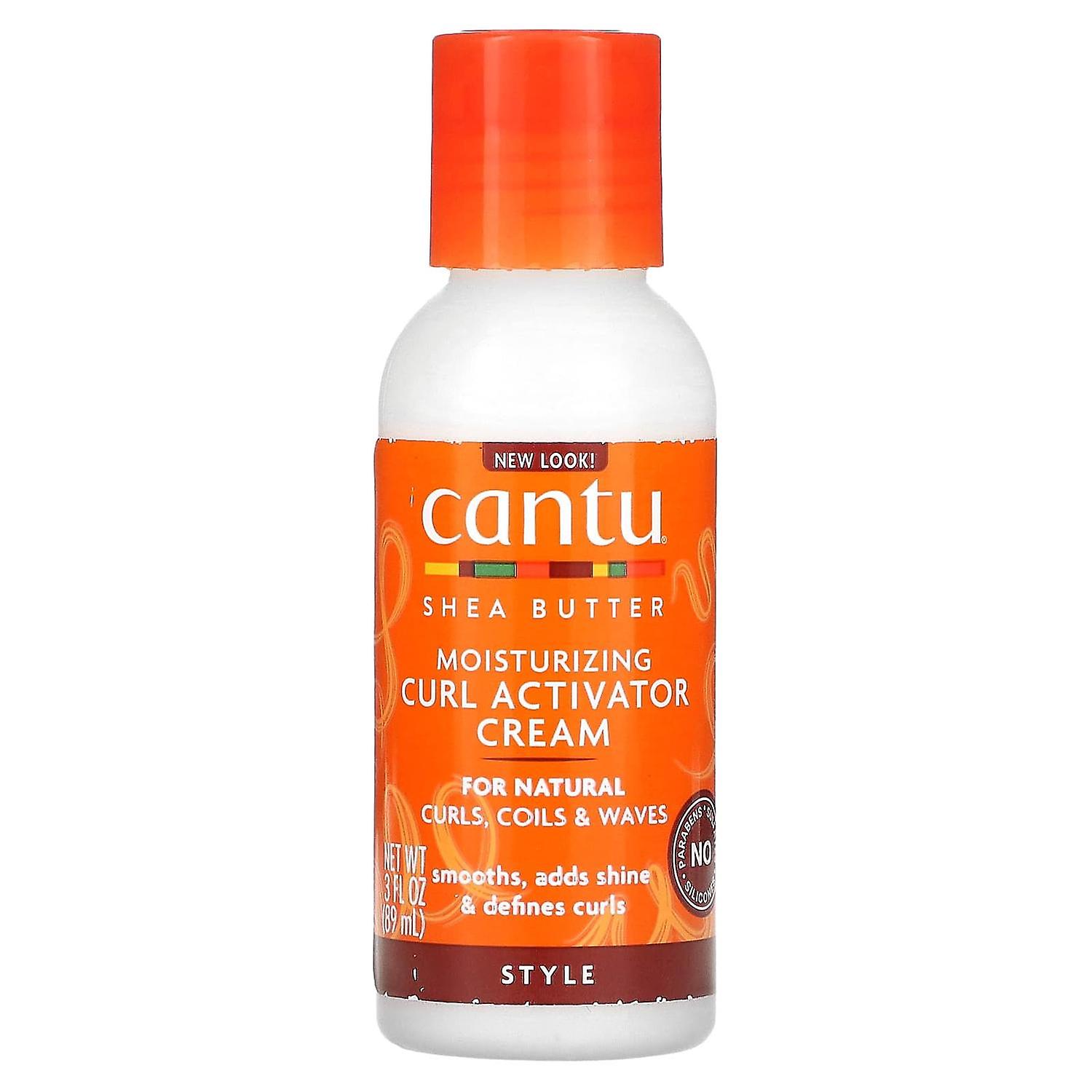 Cantu, Shea Butter Moisturizing Curl Activator Cream, For Natural Curls, Coils & Waves, 3 fl oz (89