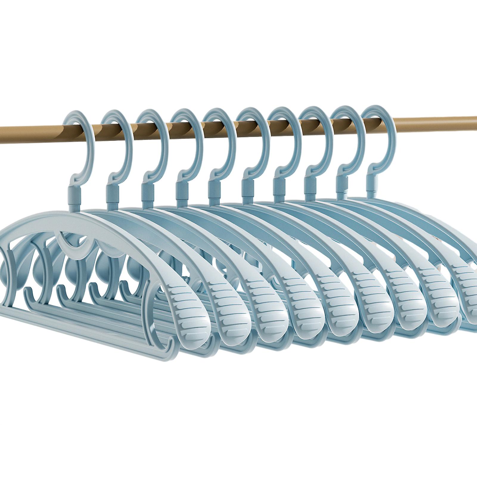 10-Piece Plastic Non-Slip Clothes Hanger Windproof Anti-drop Stable Hanger for Underwear Socks Towel