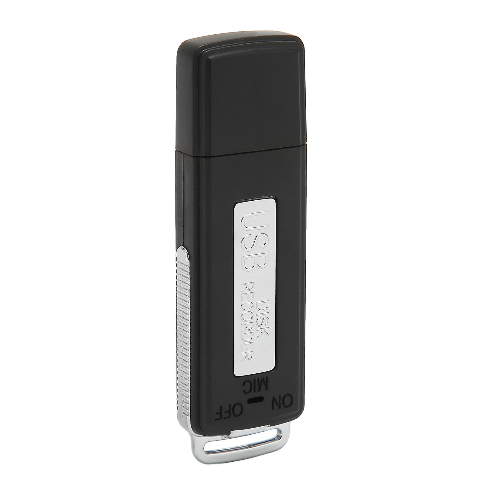 Digital USB Voice Recorder Portable U Disk Shaped AI Smart HD Noise Reduction Mini Voice Activated Recorder for Meeting Neutral English, Single USB Po