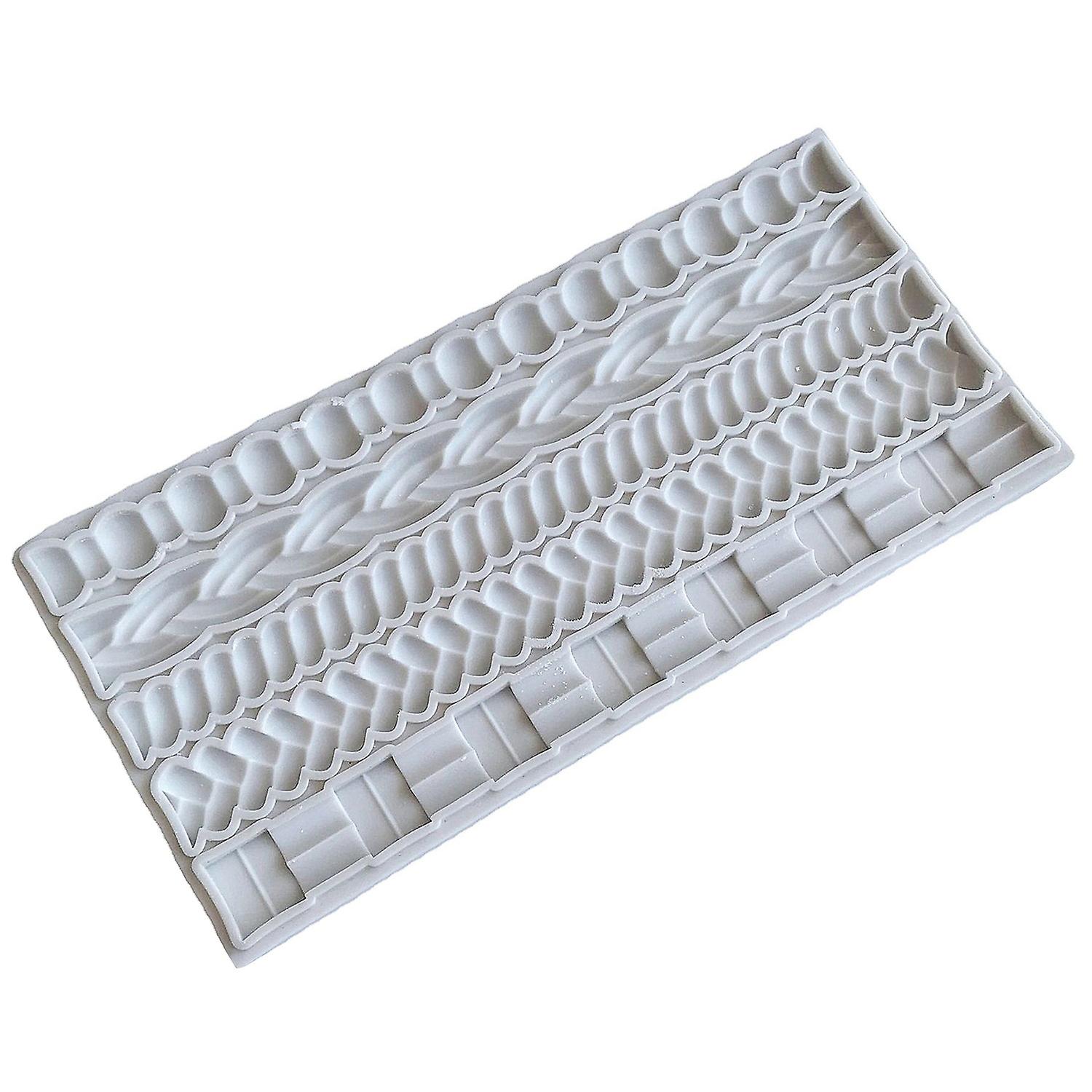 Cake Mold Reusable Safe Scentless Non-sticky Handiwork Wave Flower Shape Silicone Mold for Kitchen