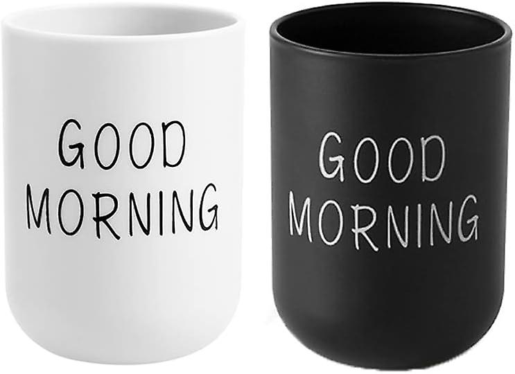 2 resistant and multi-purpose bathroom cups for brushing teeth