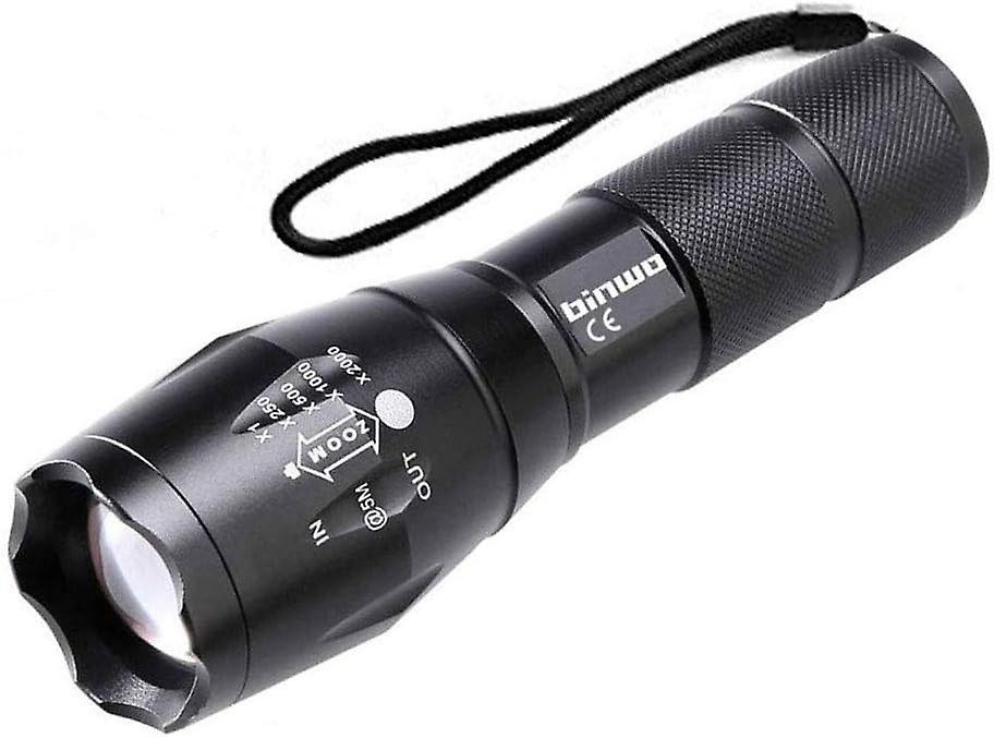 LED flashlight extremely bright 2000 lumen CREE flashlights, zoomable, waterproof LED tactical flash