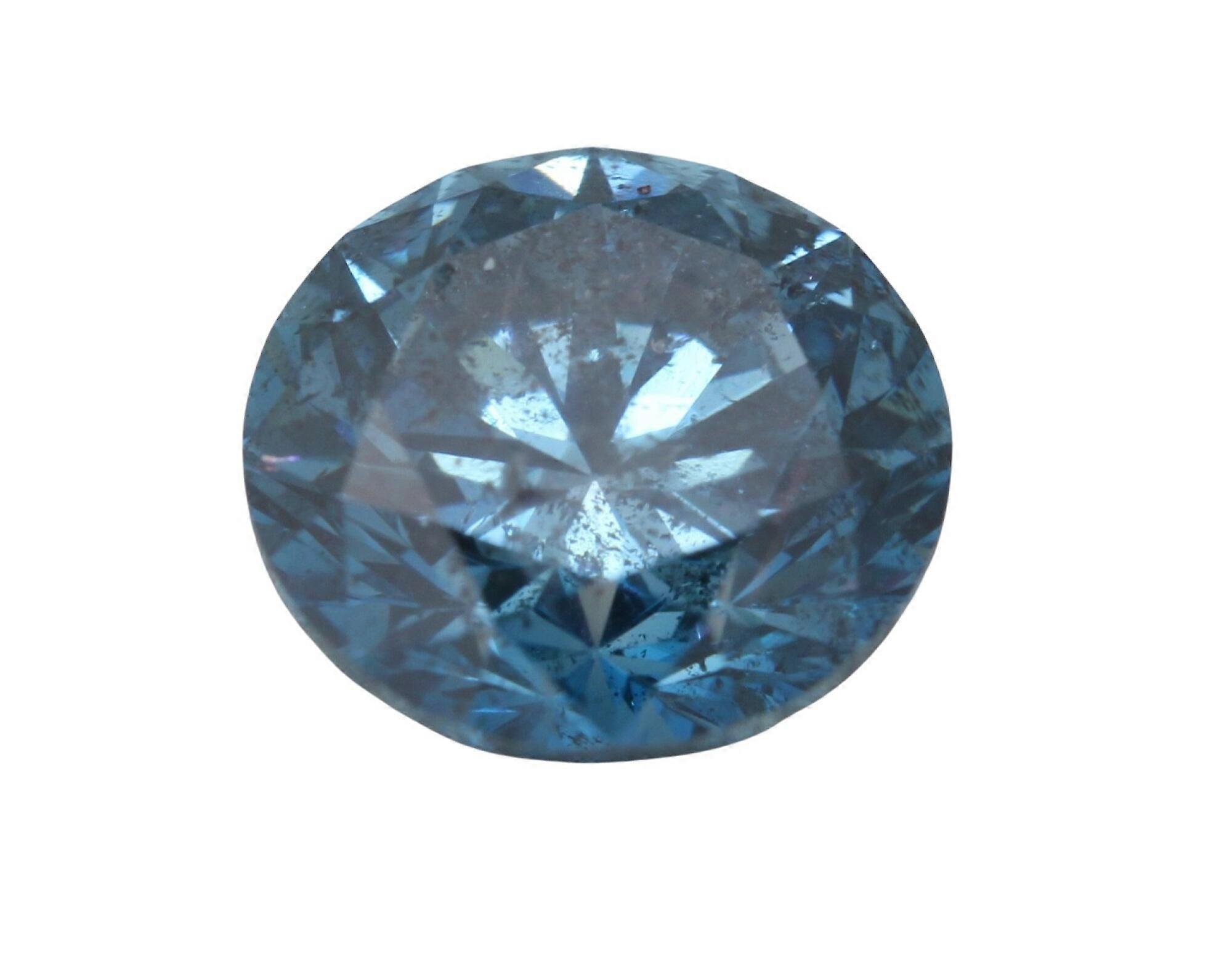 Round Natural Mined Loose Diamond (3.05 Ct,Fancy Intense Blue(Irradiated) Color,I1(Enhanced) Clarity) IGL