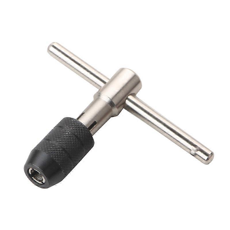 T Handle Reamer with 5Pcs Straight Flute Taps High Speed Steel Manual Threading Tools M3-M8