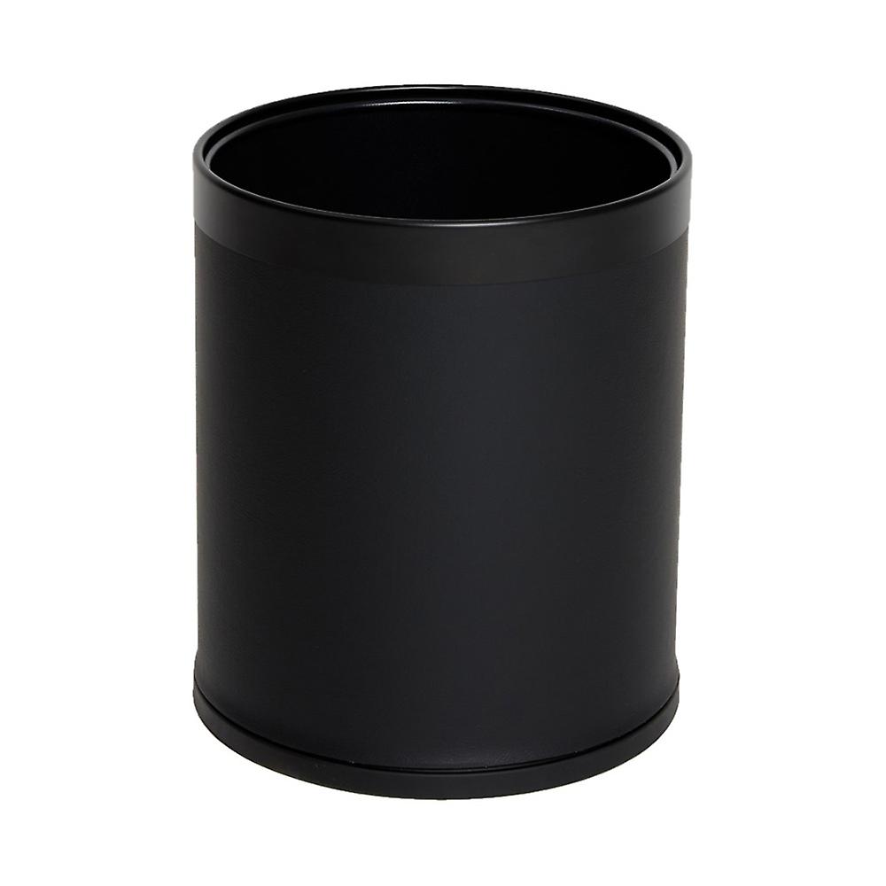 Black Compass High-Quality Durable Round Leather Finish Bin 10 Litre Capacity