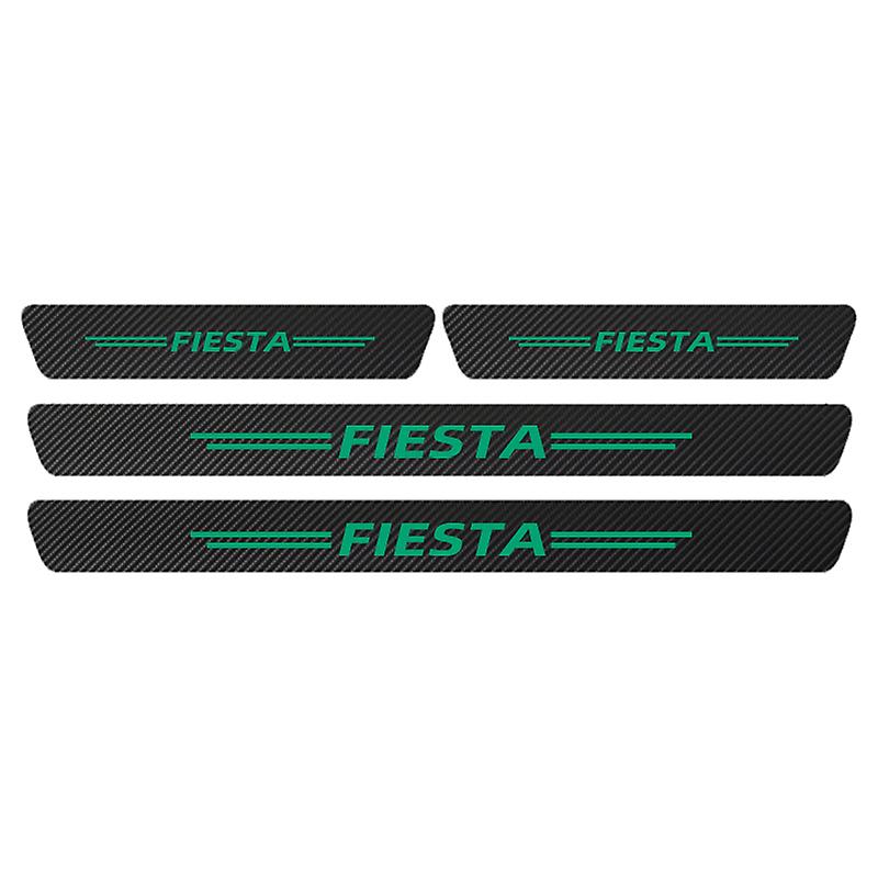 4pcs αυτοκόλλητο περβάζι πορτών αυτοκινήτων για τη Ford Fiesta EcoSport Auto μαρσπιέ προφυλακτήρες μαρσπιέ Αυτοκόλλητα εξαρτήματα αυτοκινήτων ινών άνθρακα ~ 9610