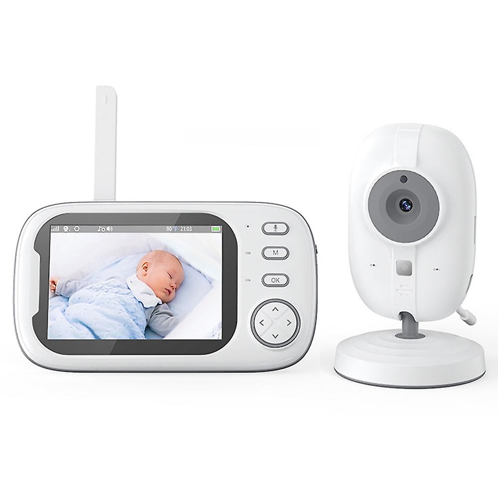 ABM600 3.5-inch Video Baby Monitor Dual Channel Camera Monitor Support Two-Way Voice - EU Plug