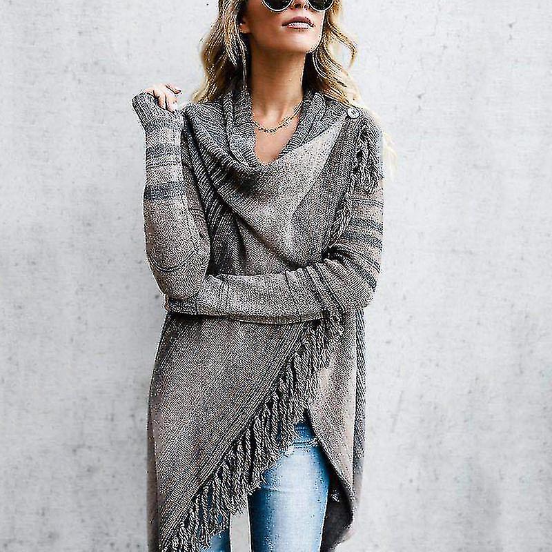 4SIZE Abrigo de cárdigan boho para mujer Ropa de abrigo Chaquetas de jersey Tops