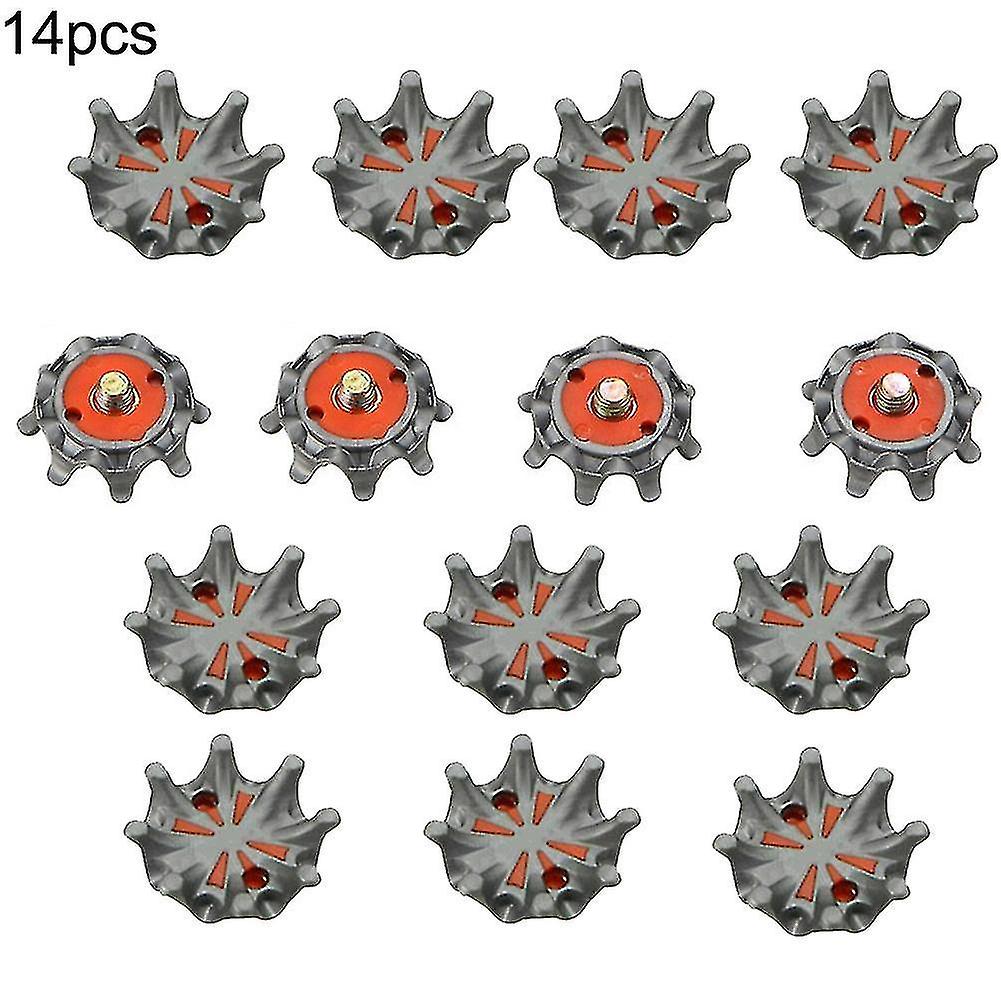 Best Offer 14pcs Golf Shoe Spikes Soft Replacement Studs Fast Twist For Footjoy Cleat Metal