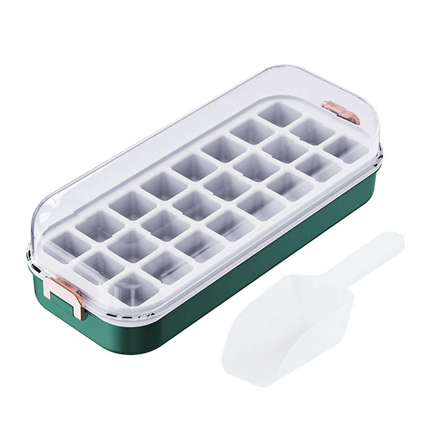 1 Set Ice Cube Maker Compartment Low Temperature Resistance Large Capacity Ice Making Ice Storage Bo