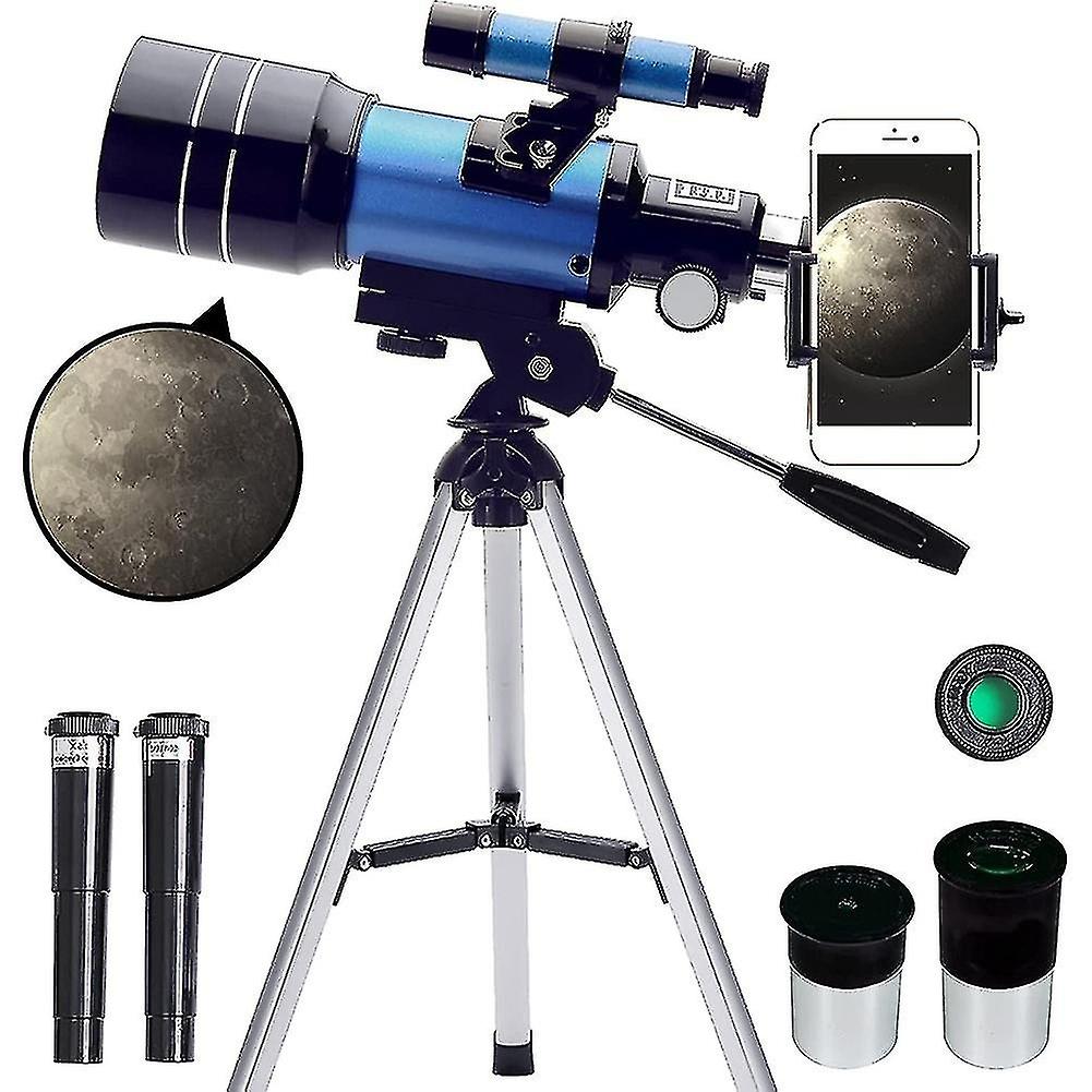 Telescope For Adults & Kids,70mm Aperture (15x-150x) Portable Refractor Telescopes For Beginners, 3