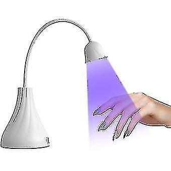 Mini Lotus Led Nail Lamp 360 Rotatable Nail Curing Light Rechargeable white