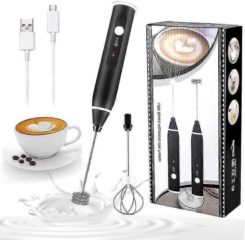 Rechargeable Milk Frother With Double Whisk,manual Milk Frother