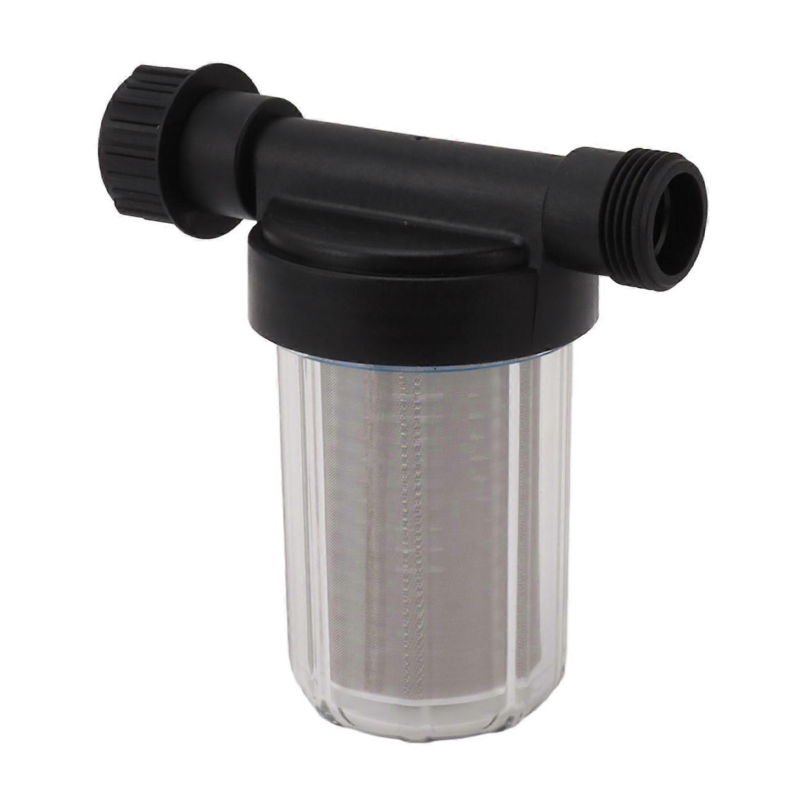 G3/4 Garden Hose Filter Water Pump Strainer Filter Stainless Steel Filter Screen Transparent Design Garden Hose Sediment Filter NO.5592