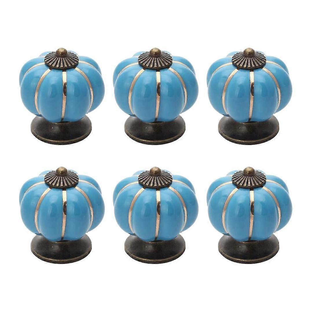 6 Pcs Knobs Vintage Ceramic Cabinet Knobs Drawer Dresser Knobs and Pulls Ceramic Cupboard Furniture