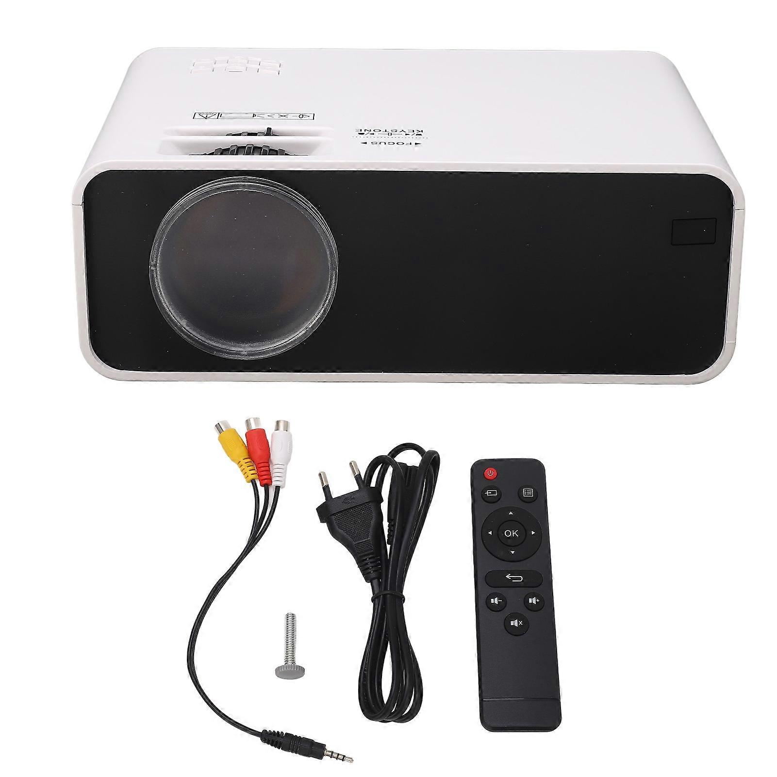 Proiettore LED portatile HD 1080P W10 (versione standard 480P) Rosso e Blu 3D Bianco 110?240V(EU)