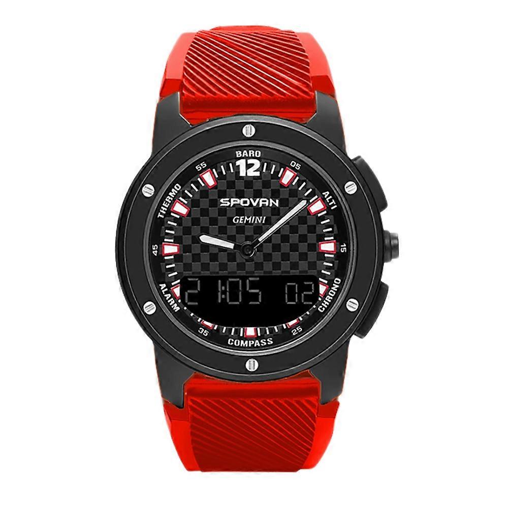 GEMINI Smart Watch Double Display Sports Watch Altimeter Barometer Compass Waterproof Weather Forecast LED Orange