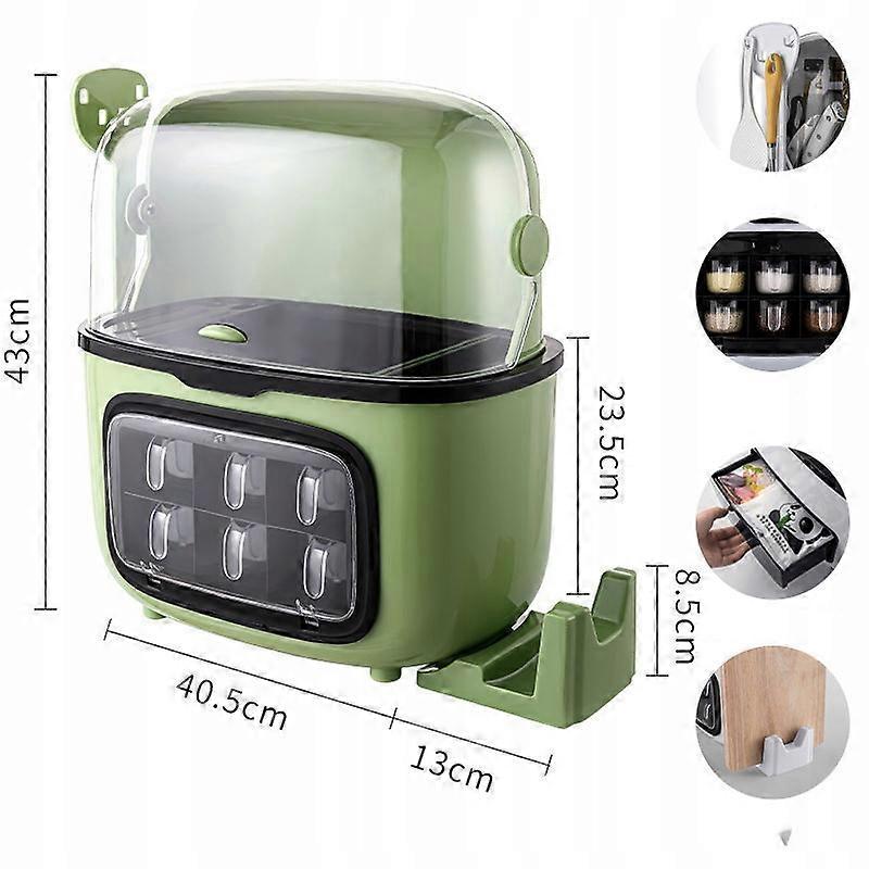 צנצנת על תבלינים מטבח תיבת מדף מטבח