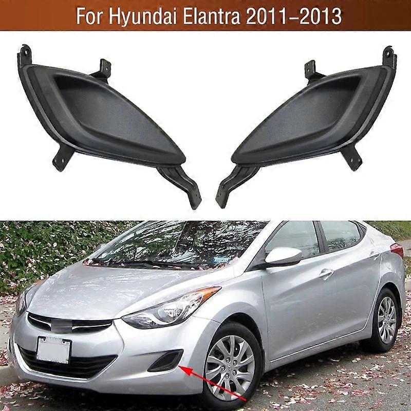 For Hyundai Elantra 2011 2012 2013 Front Bumper Fog Light Lamp Trim Cover Frame Foglamp Lid Bezel