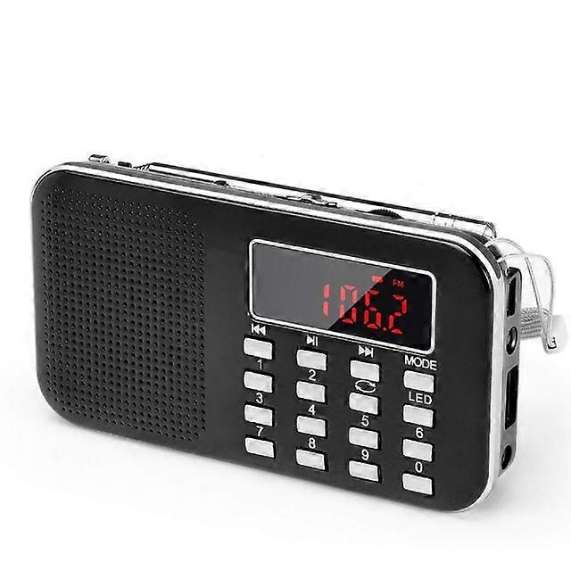 J-908 Radio Portable AM FM Radio Handheld Pocket HIFI Stereo Speaker Weather Radio Station Radios Digital Rechargeable