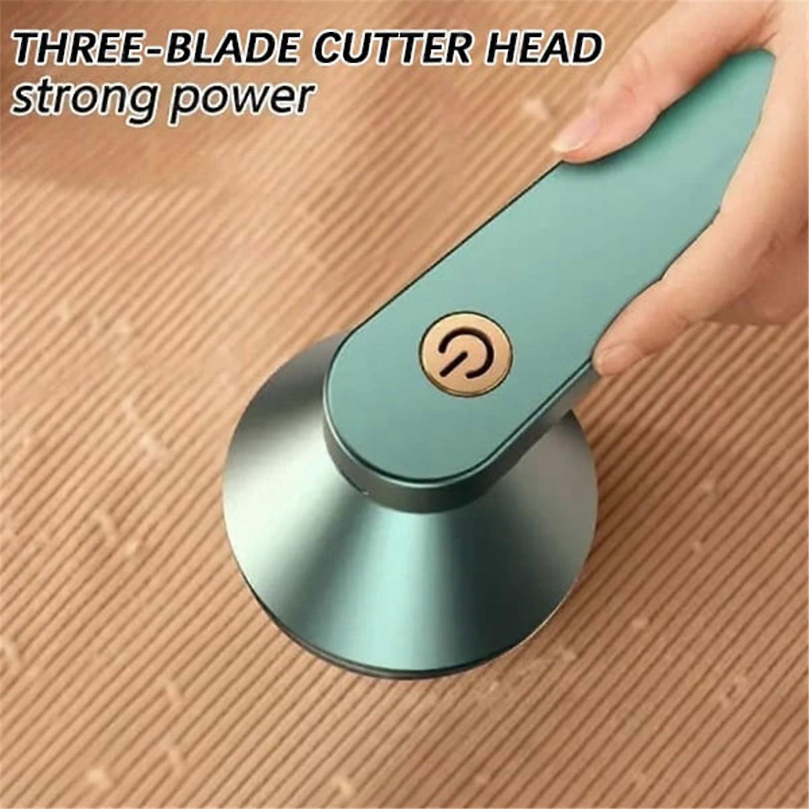 Rasoio elettrico per tessuti ricaricabile per la rimozione dei pelucchi, rasoio per peluche per maglione, rasoio per peluche ad alte prestazioni Verde