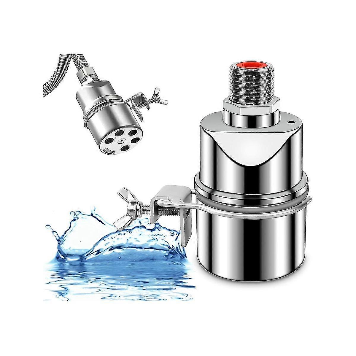 Vanne à flotteur de contrôle de niveau d’eau en acier inoxydable pour réservoir, vanne à boisseau sphérique à flotteur de 3/4 pouce, adaptée aux réservoirs d’eau, étang C