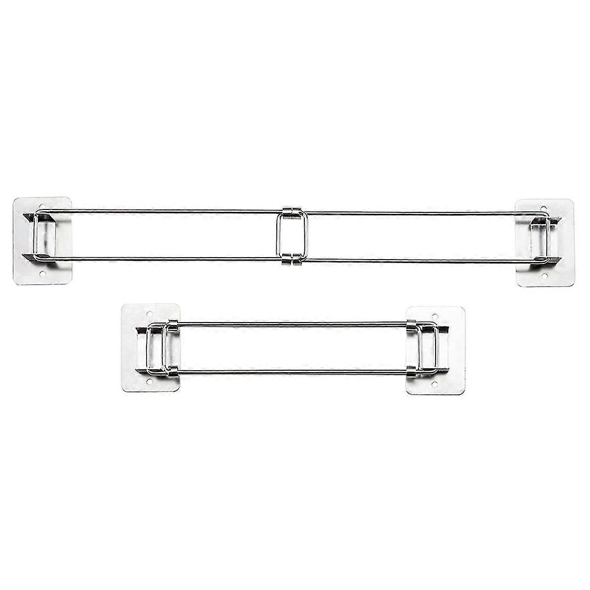 2Pcs RV Shower Corner Storage Bar- Adjustable Stainless Steel Rod for Corner Shelves in , Length 7-13 Inches