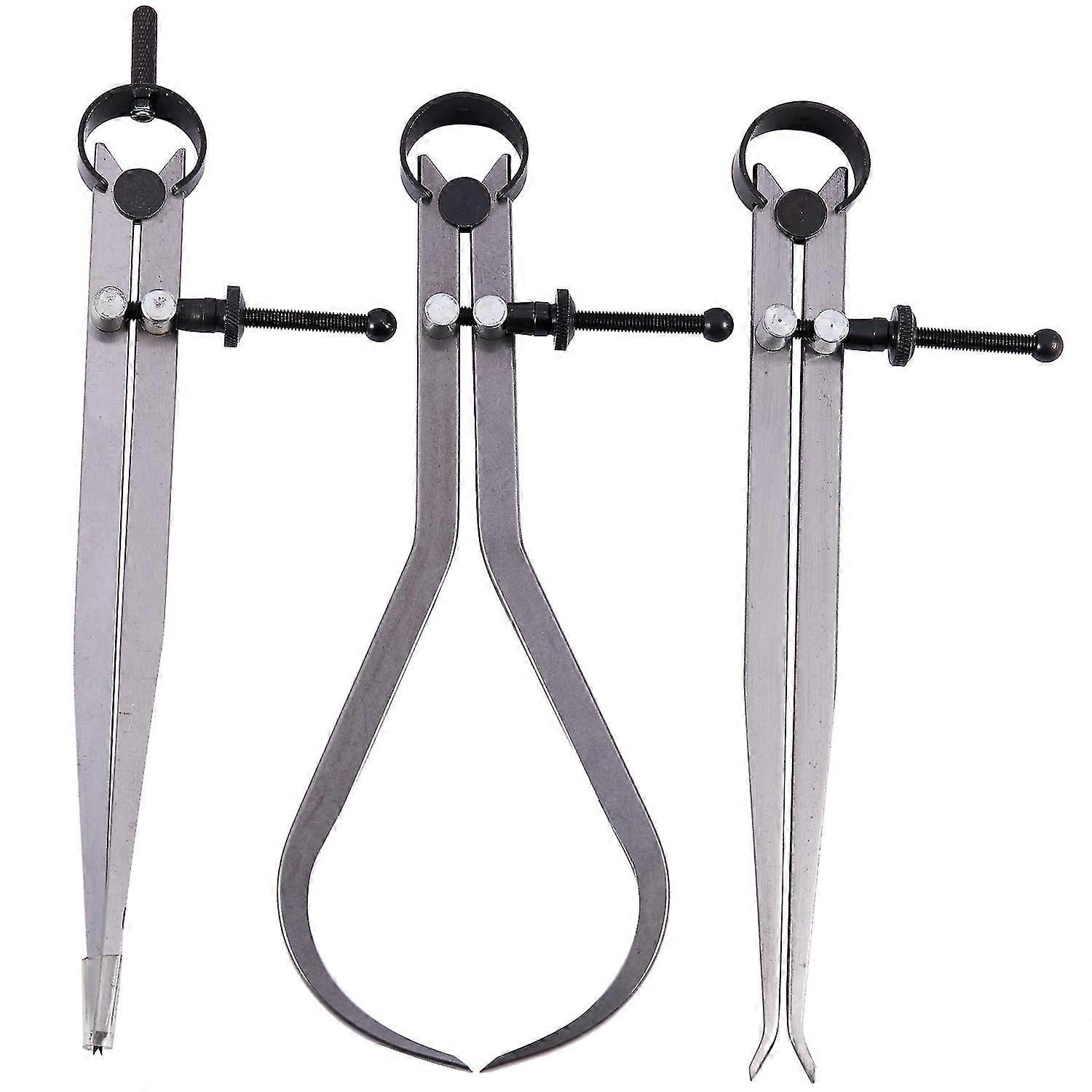 Spring Inside Outside Divider Caliper Set 8-inch Machinist Tools 3-pack