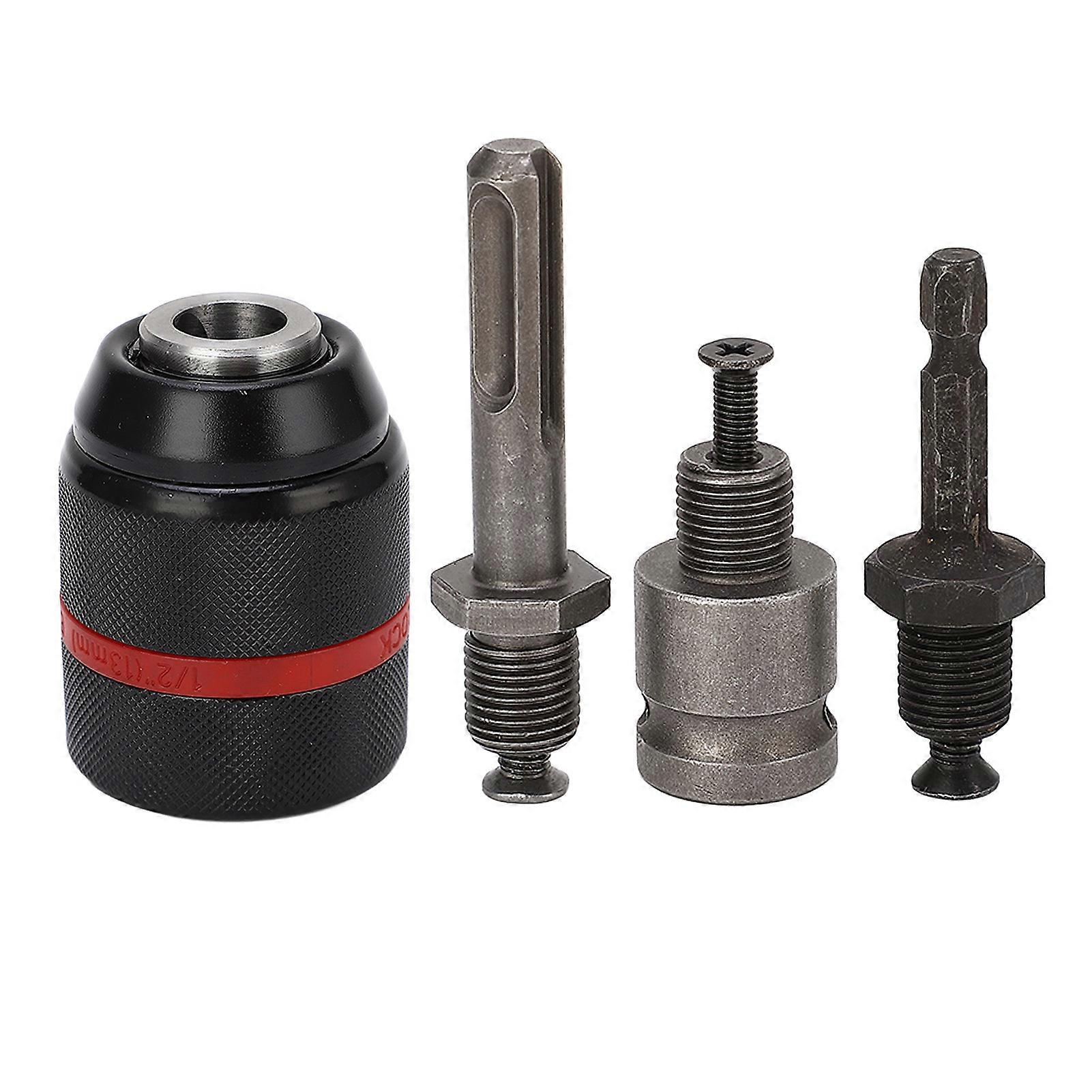Drill Chuck Keyless Self Tightening 1/2in 2?13mm Clamping Range Quick Changing Tool Round 58mm Length