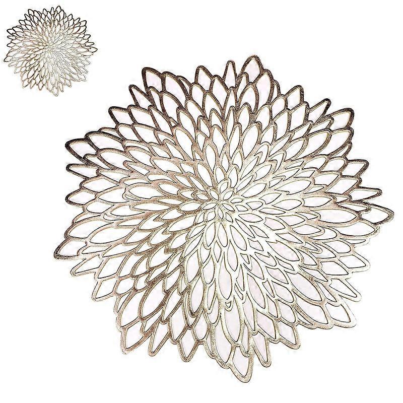 Metallic Placemats & Coasters 12 PCS Matching