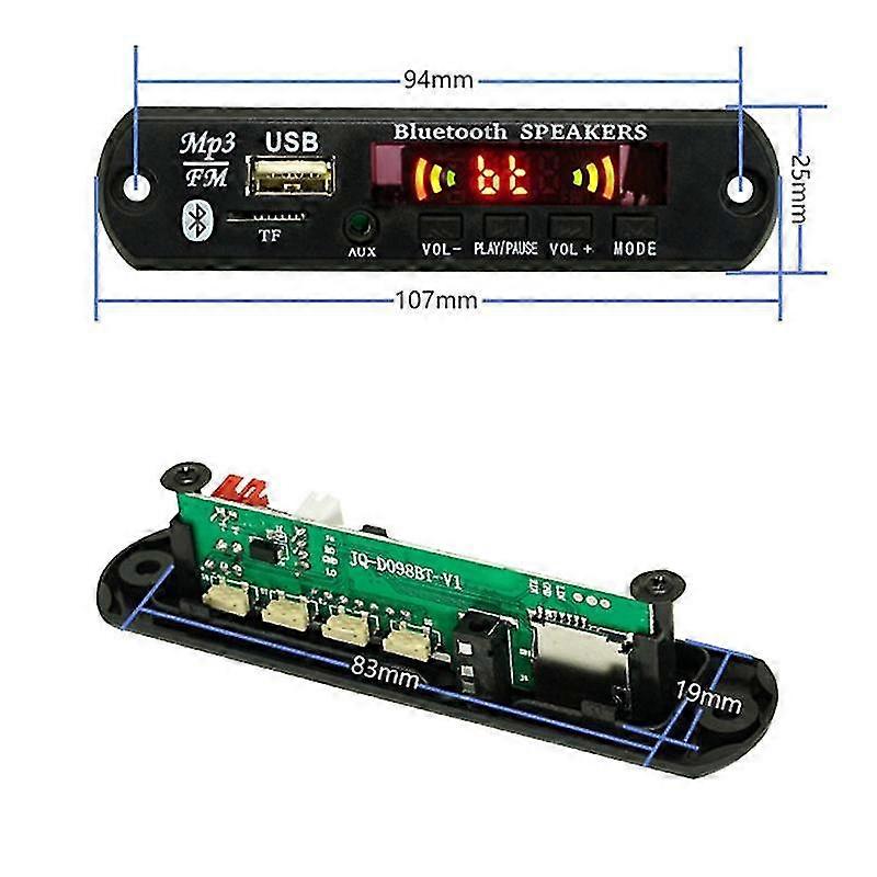 وحدة USB MP3 بلوتوث 12 فولت MP3 WMA وحدة فك ترميز المجلس وحدة الصوت FM AUX USB TF راديو لجهاز التحكم عن بعد للسيارة