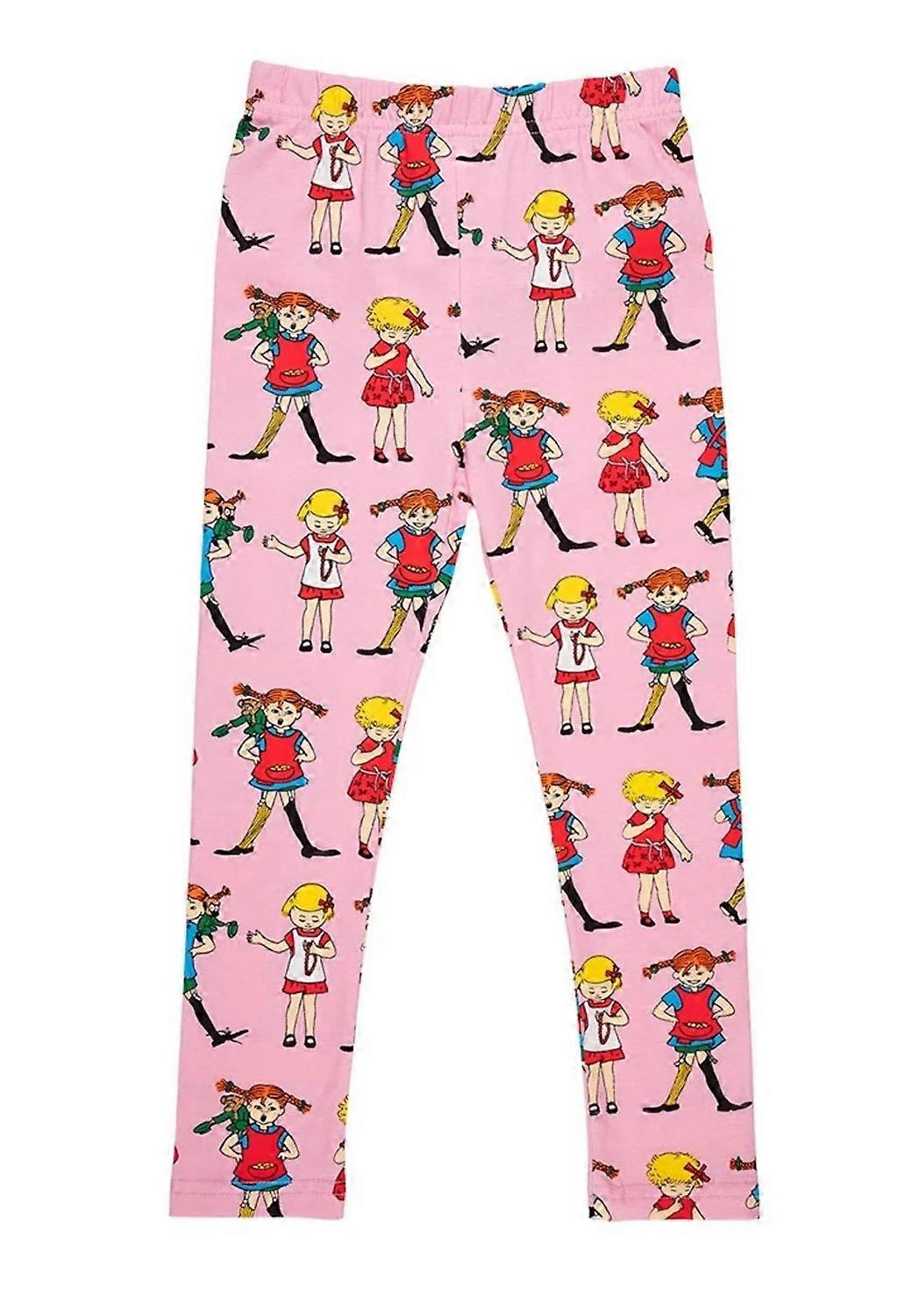 Pippi Långstrump- Pippi med vänner-leggings rosa