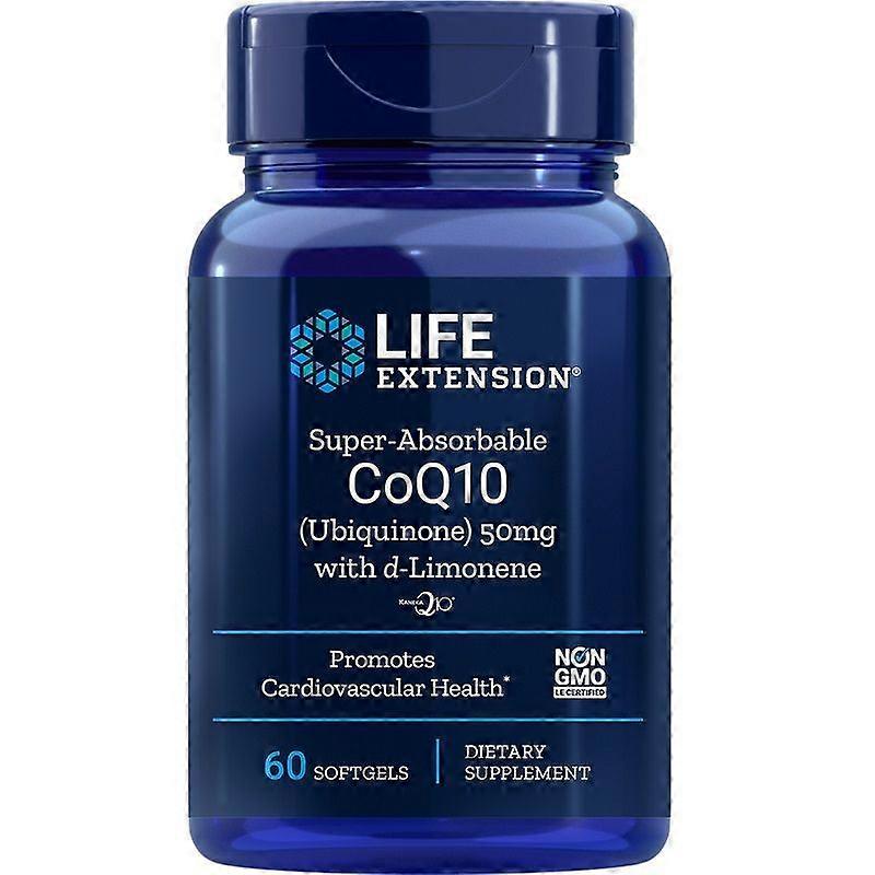 تمديد الحياة سوبر امتصاص CoQ10 مع د ليمونين 50mg Softgels 60