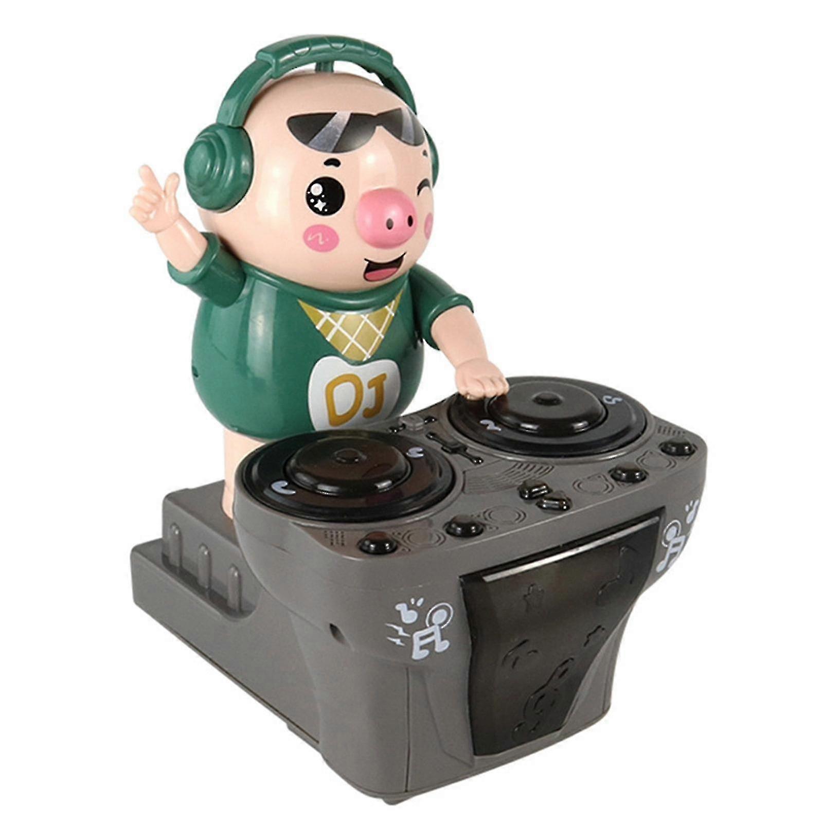 Dj Electric Music Dancing Pig Toy With Colorful Light Swing Back And Forth