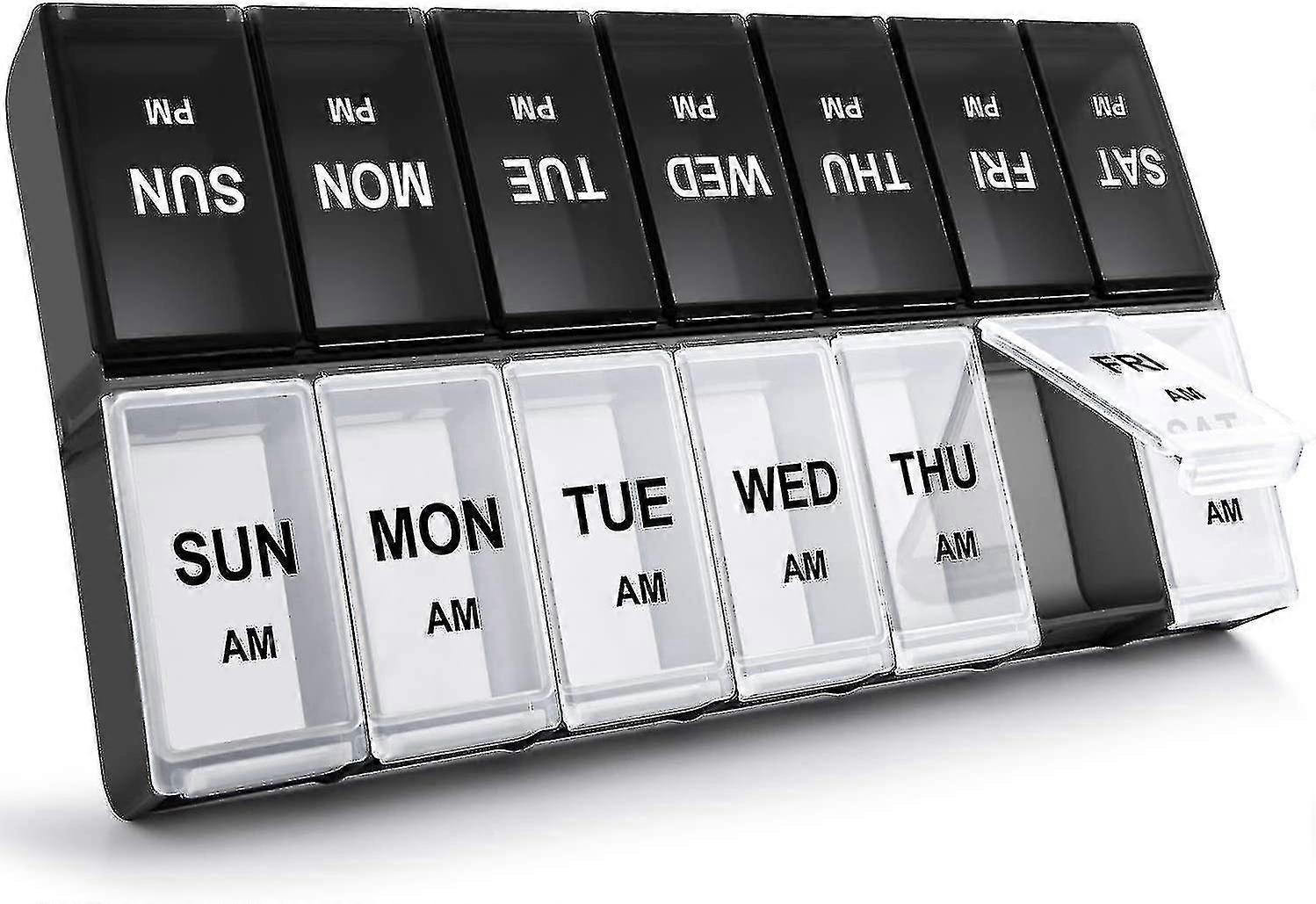 Extra Large Weekly Pill Organizer 2 Times A Day, Gelibo Xl Daily Pill Cases Boxes For Vitamin/fish Oil/pills/supplements-arthritis Friendly