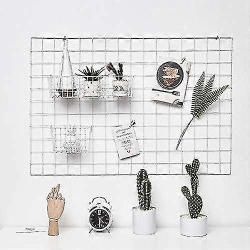 Mesh Wire Hook Basket Multi-function Metal Wall Grid Plate Accessories Mounted Basket