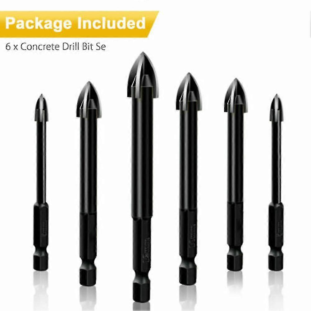 Tungsten Carbide Drill Bit Tools Multifunction Bits For Ceramic Tile6pcs