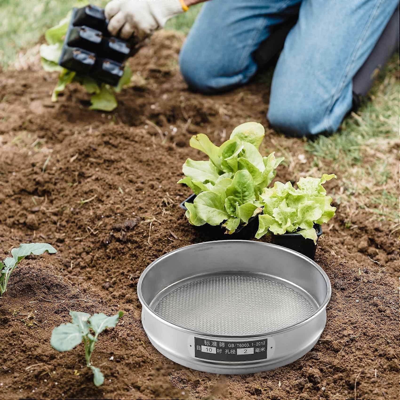 Heavy Duty Garden Riddle Sieve Mesh Soil Sift Compost Seed Tray ...